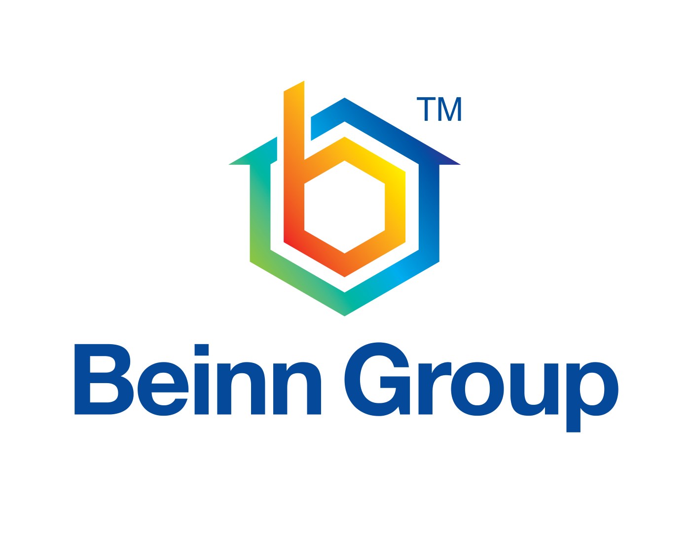 Beinn Group logo: a b inside a house-shaped hexagon in a warm-to-cool gradient