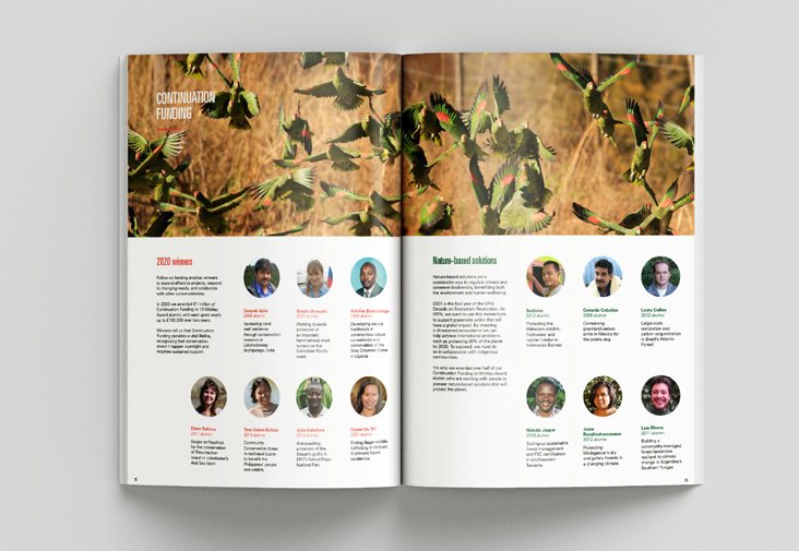 Spread of winner portraits
