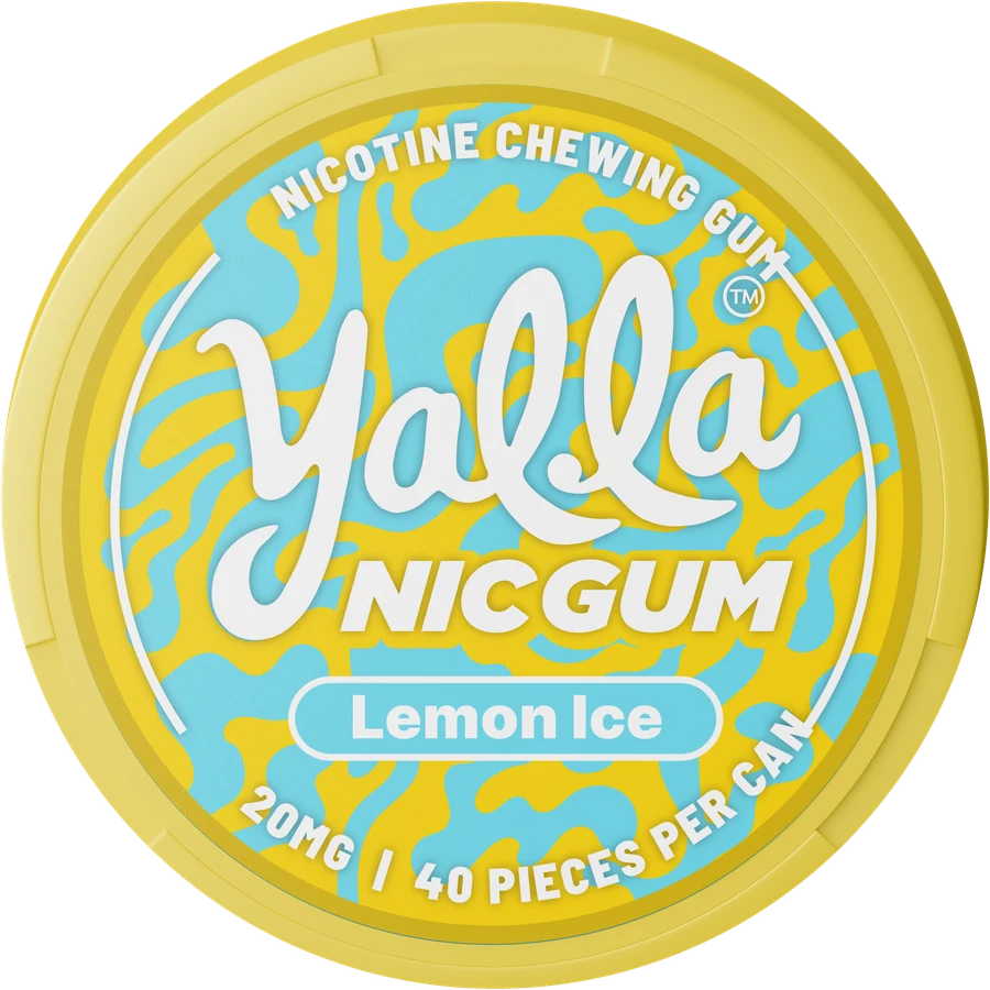 Yalla Nic Gum tin in Lemon Ice, 20mg, 40 pieces per can