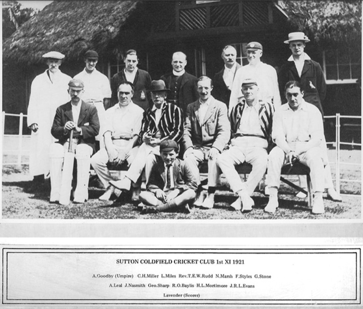 Sutton Coldfield Cricket Club, 1921
