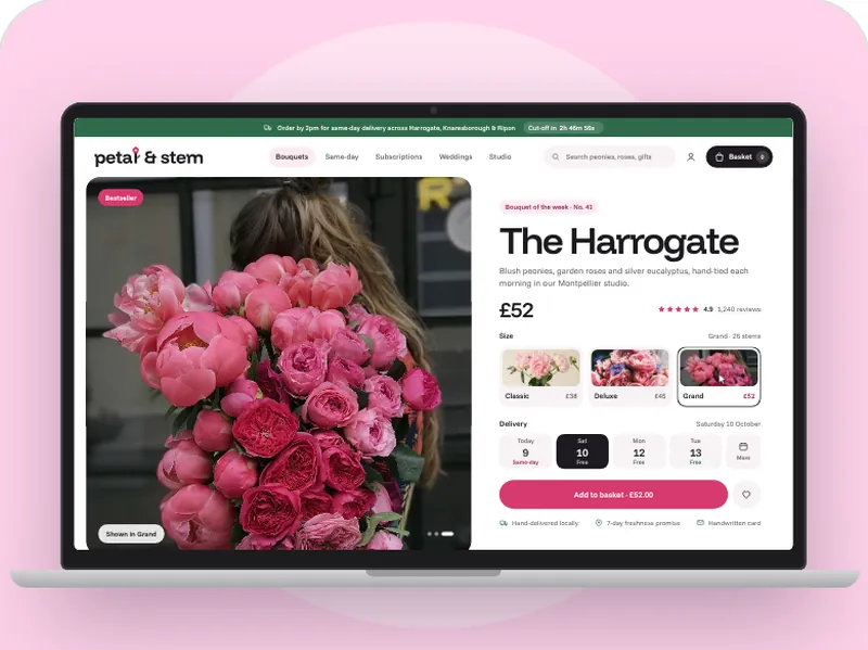 Example florists & gifts website